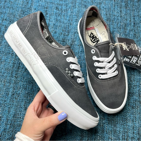 Vans x Daniel Johnston Hi How Are You Authentic Sneakers in Gray Alien - Picture 1 of 10